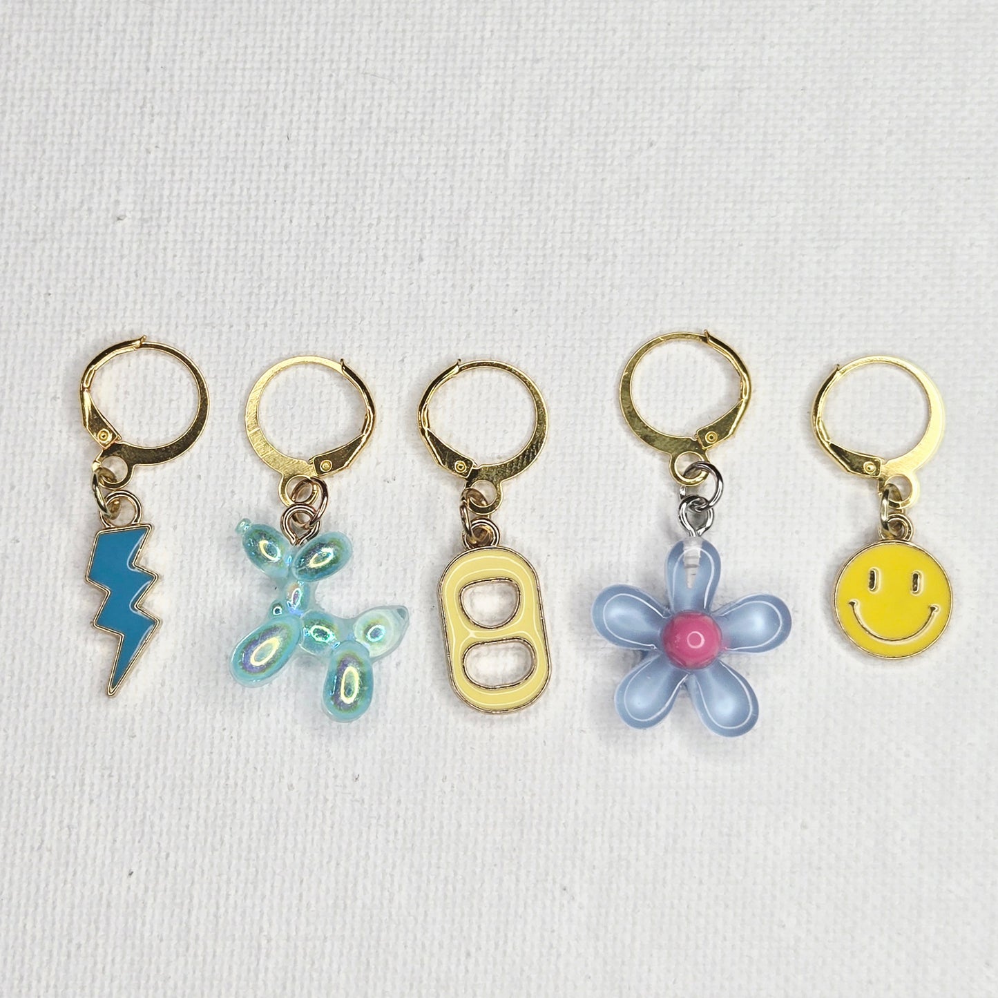 Stitch Markers - Yellow and Blue Nostalgia Bundle