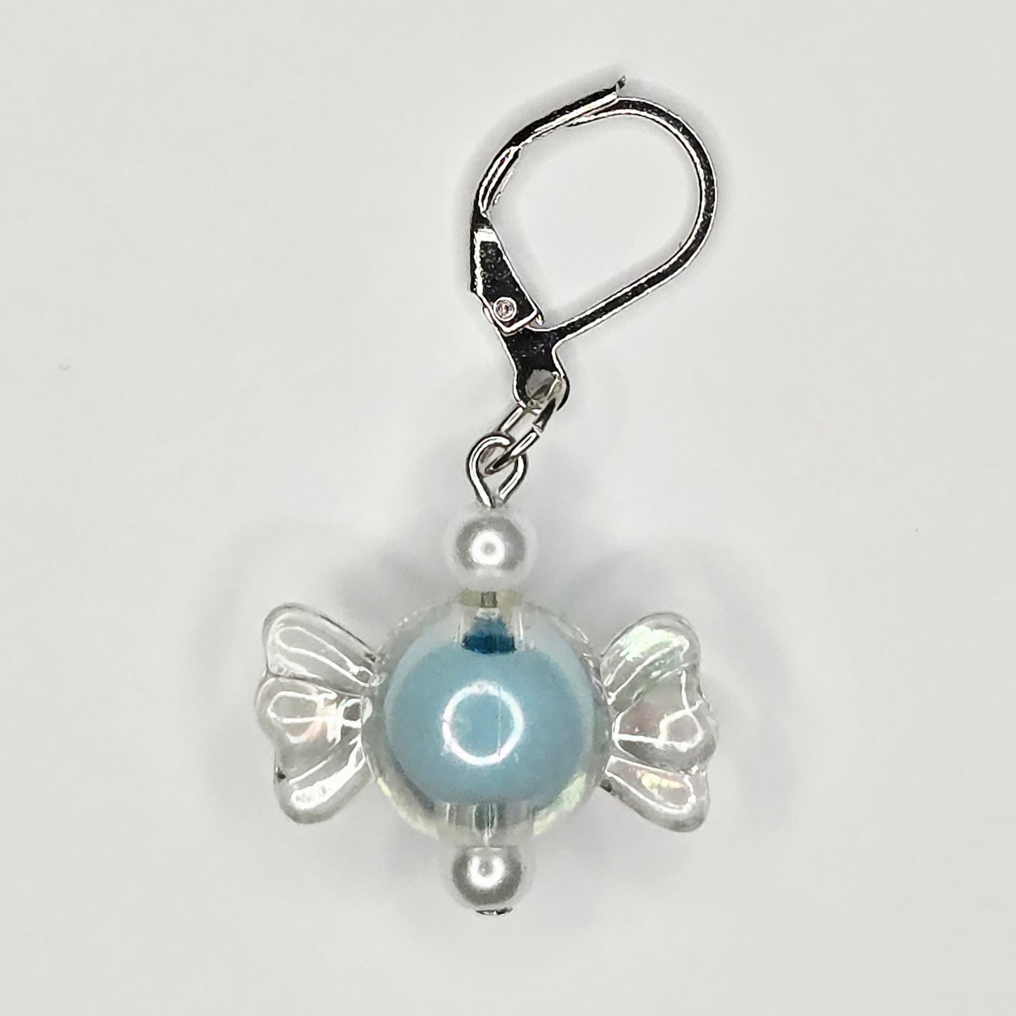 Single Stitch Marker - Wrapped Candy - Fob Charm - Pearl Colorful