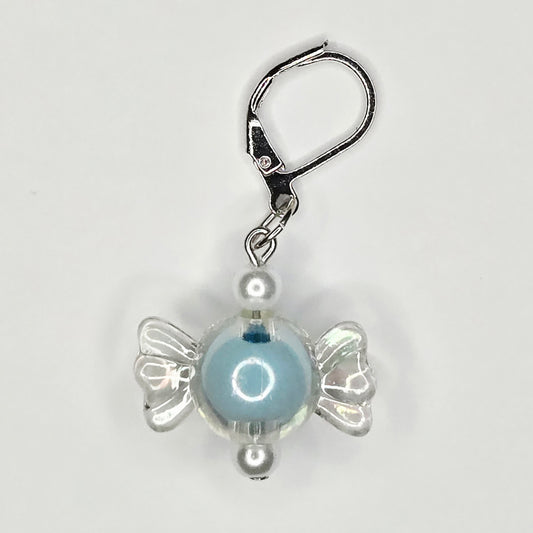 Single Stitch Marker - Wrapped Candy - Fob Charm - Pearl Colorful