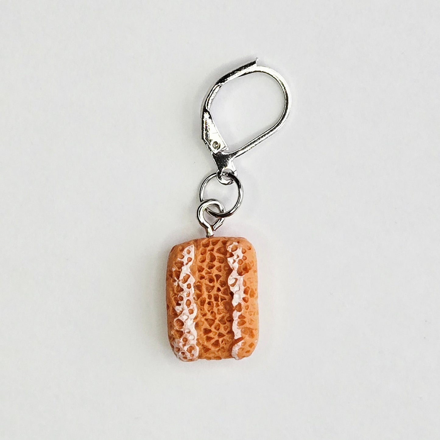 Single Stitch Marker - Bread Bakery - Fob Charm - Muffin Baguette Croissant