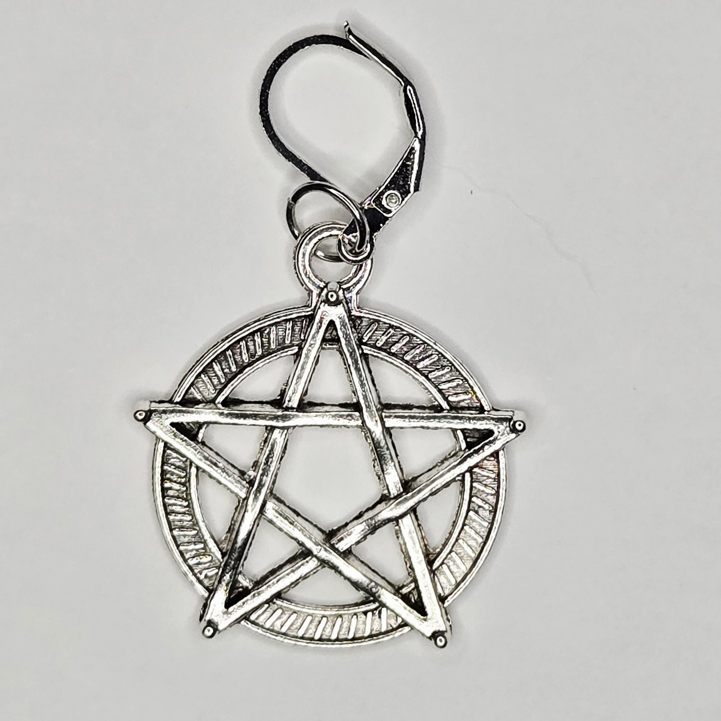 Single Stitch Marker - Star - Fob Charm - Silver