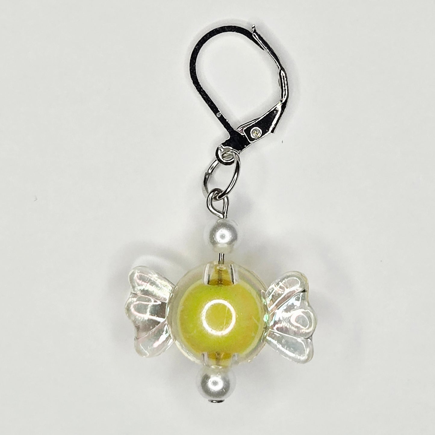 Single Stitch Marker - Wrapped Candy - Fob Charm - Pearl Colorful