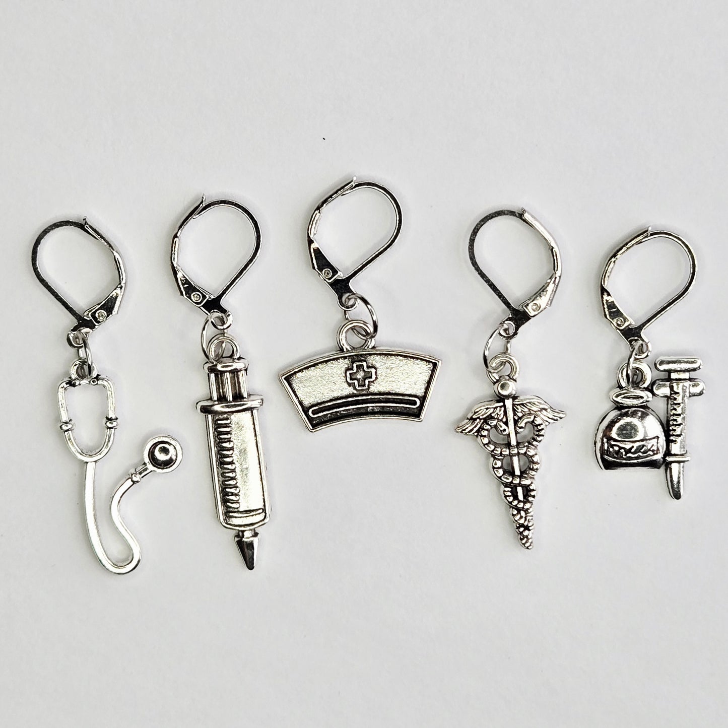 Stitch Markers - Medical Bundle - Fob Charm - Nurse Doctor Vet Medicine