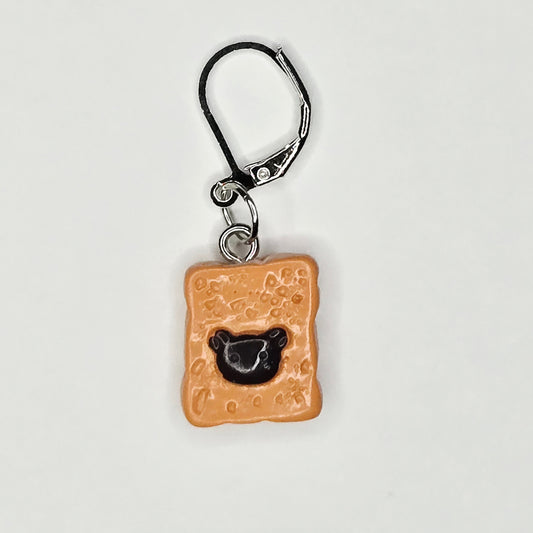 Single Stitch Marker - Bread Bakery - Fob Charm - Muffin Baguette Croissant