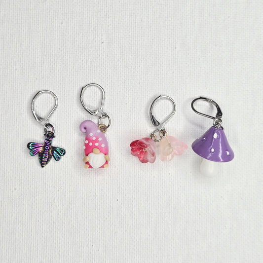 Stitch Markers - Pink and Purple Cottage Core Bundles
