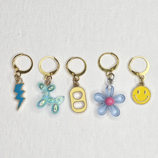 Stitch Markers - Yellow and Blue Nostalgia Bundle