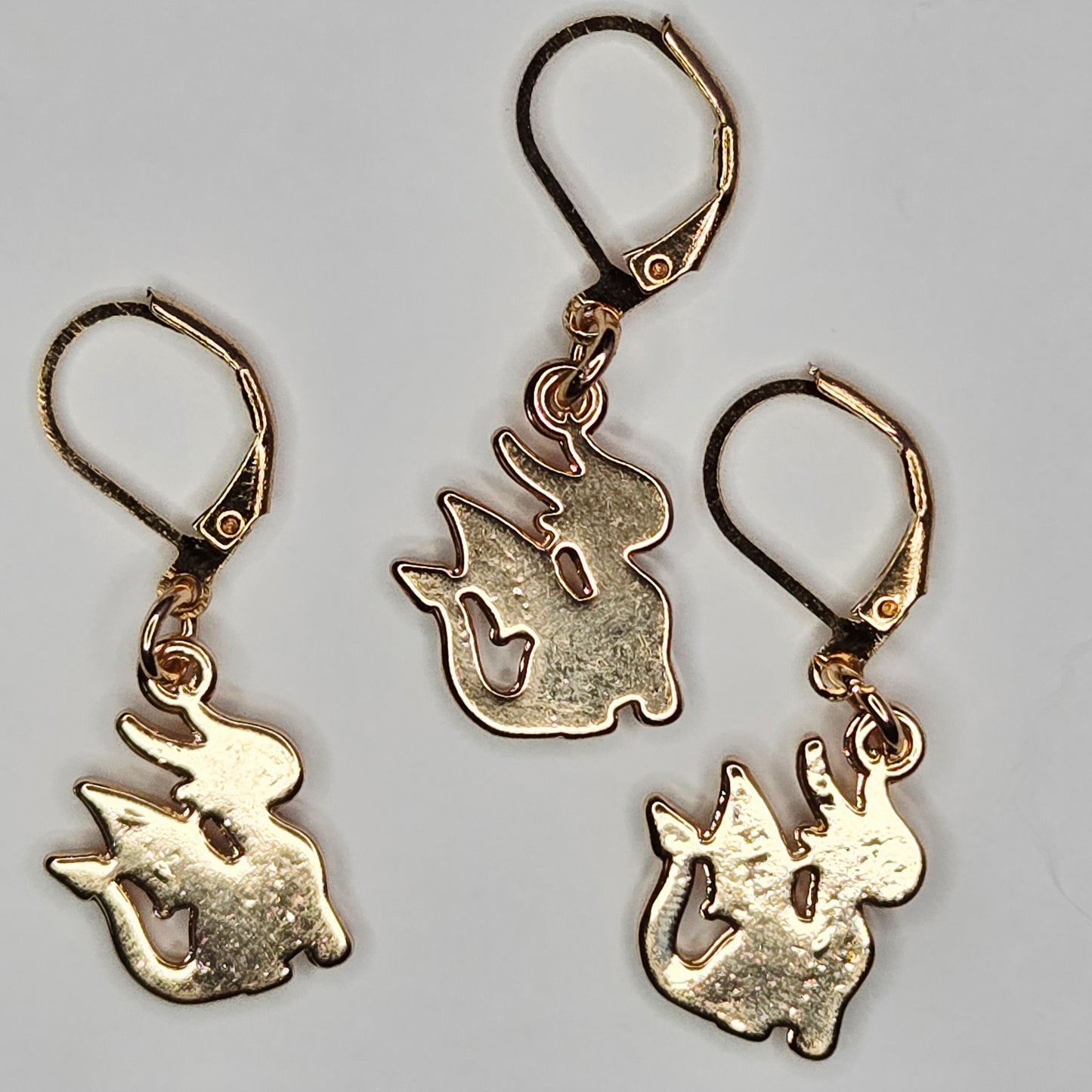 Single Stitch Marker - Golden Dragon - Fob Charm - Fantasy